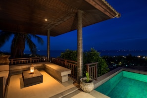 Three-Bedroom Villa with Private Pool and Thai-style Gazebo | Terrace/patio - Villa Baan Saitara (Koh Samui)