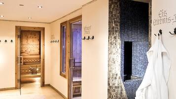 Sauna, ruang uap, pijat Swedia, pijat olahraga, dan pijat