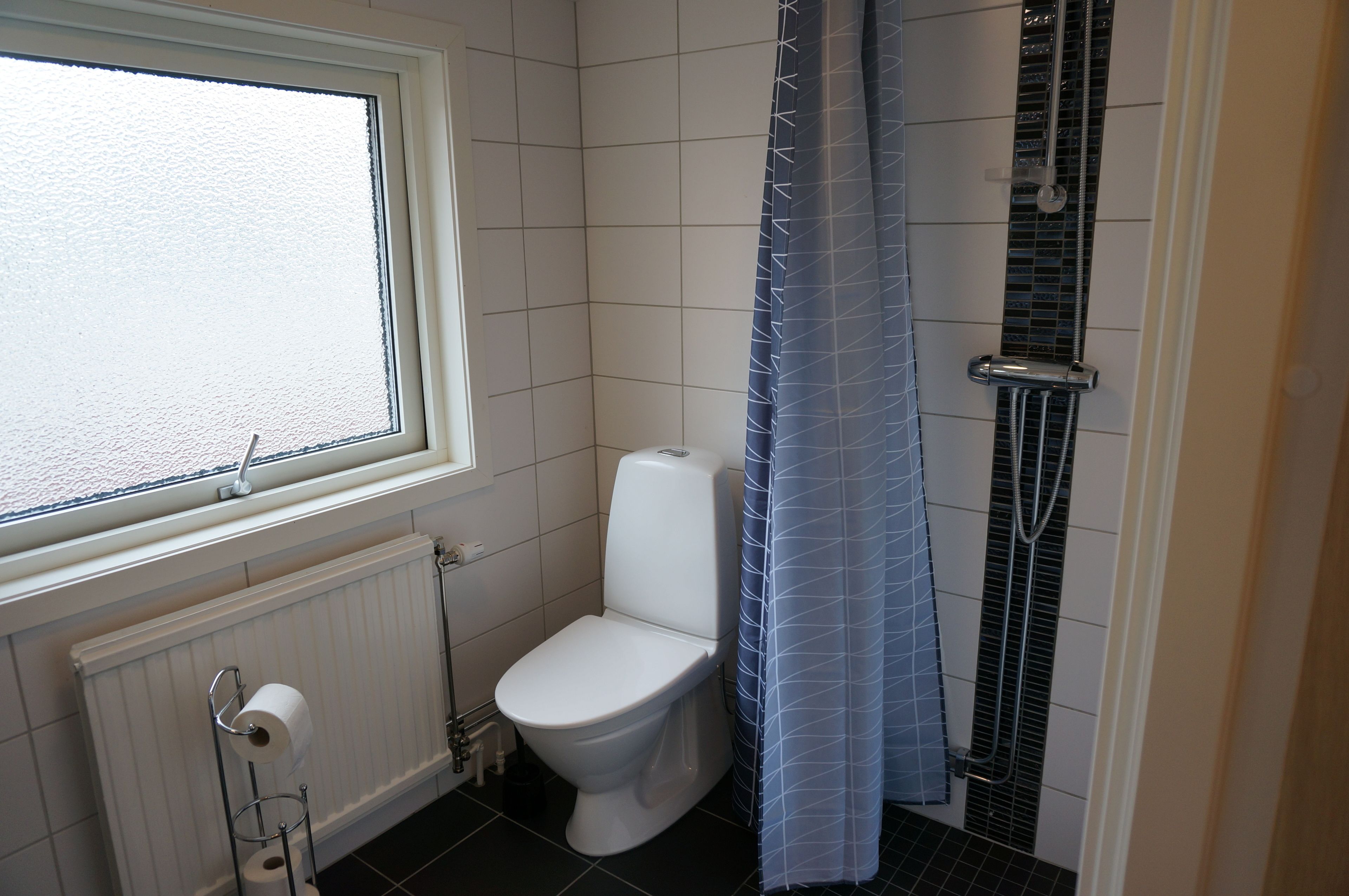basic double room | bathroom | shower, hair dryer, towels