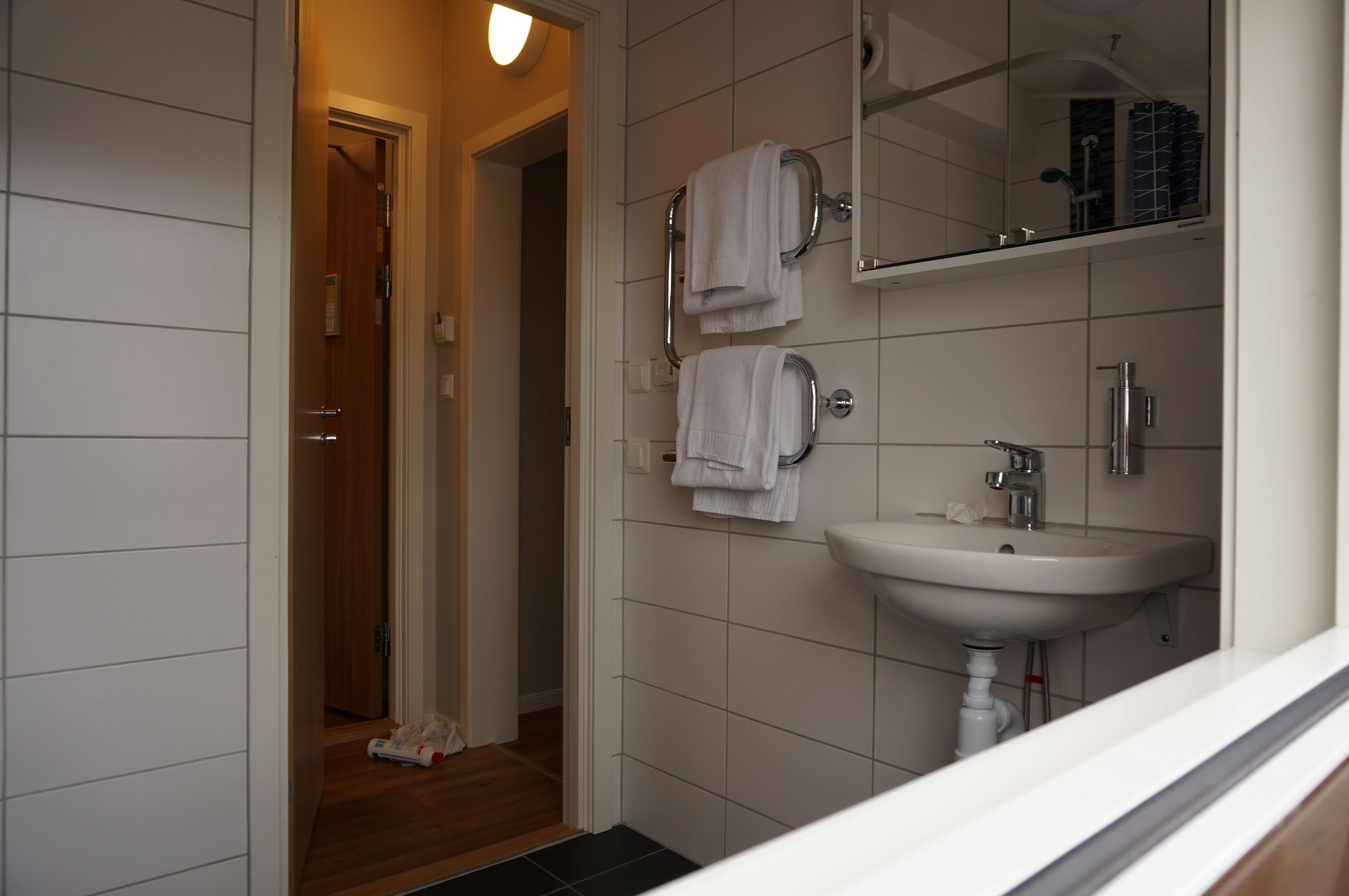 basic double room | bathroom sink