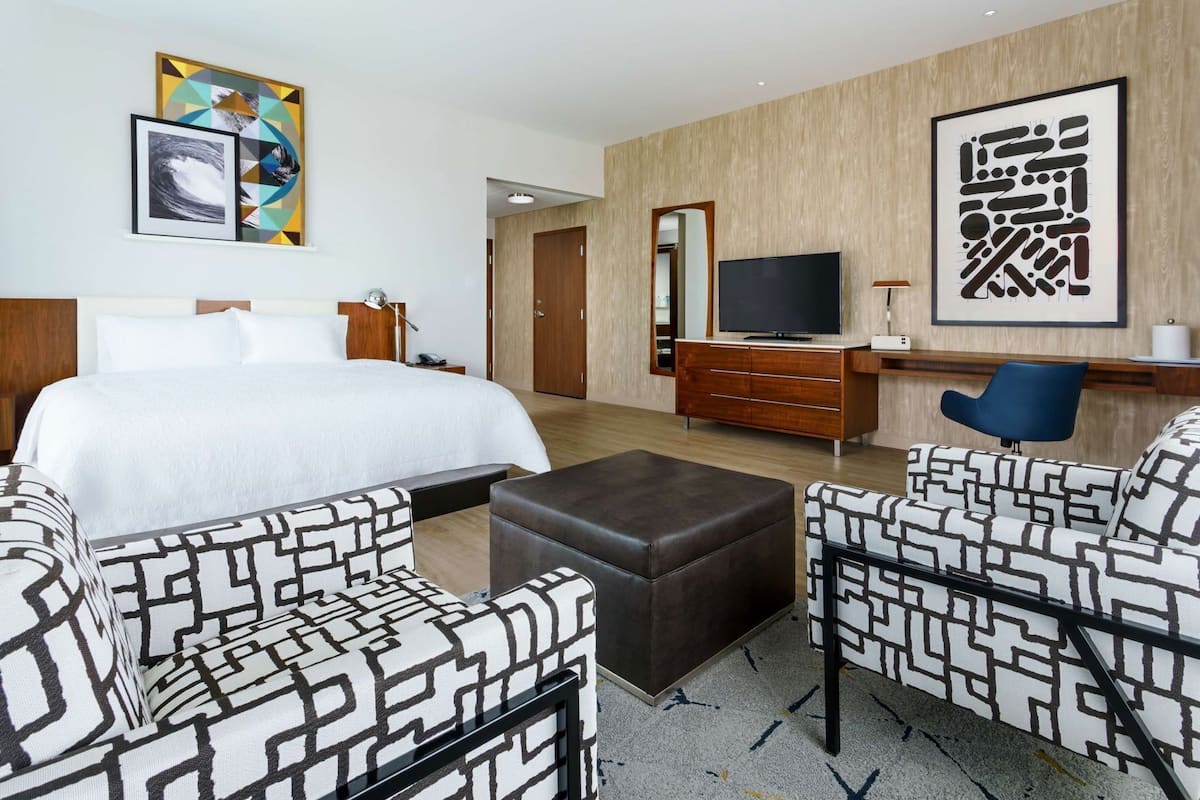 In-room safe, desk, laptop workspace, blackout drapes