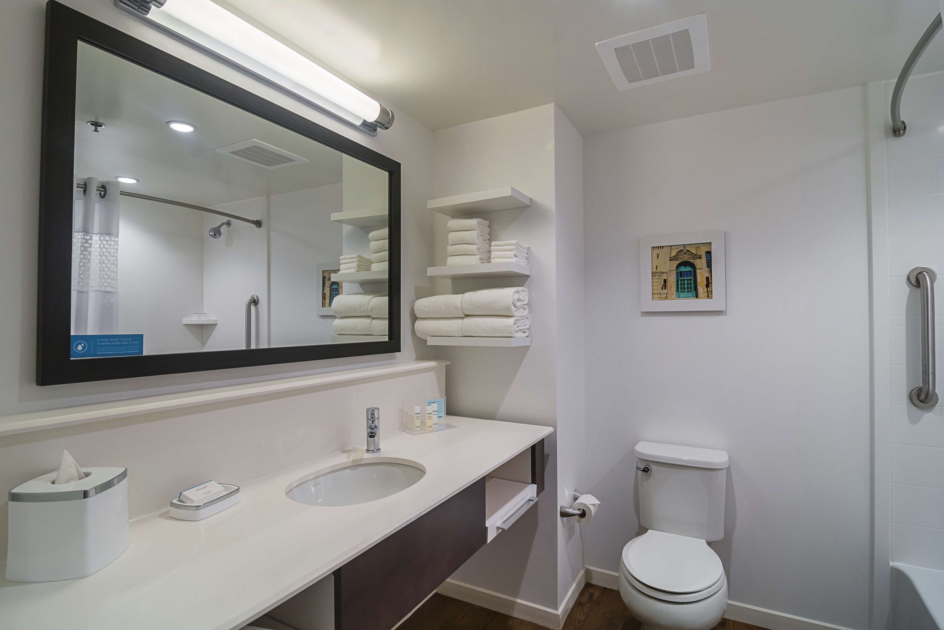 free toiletries, hair dryer, towels