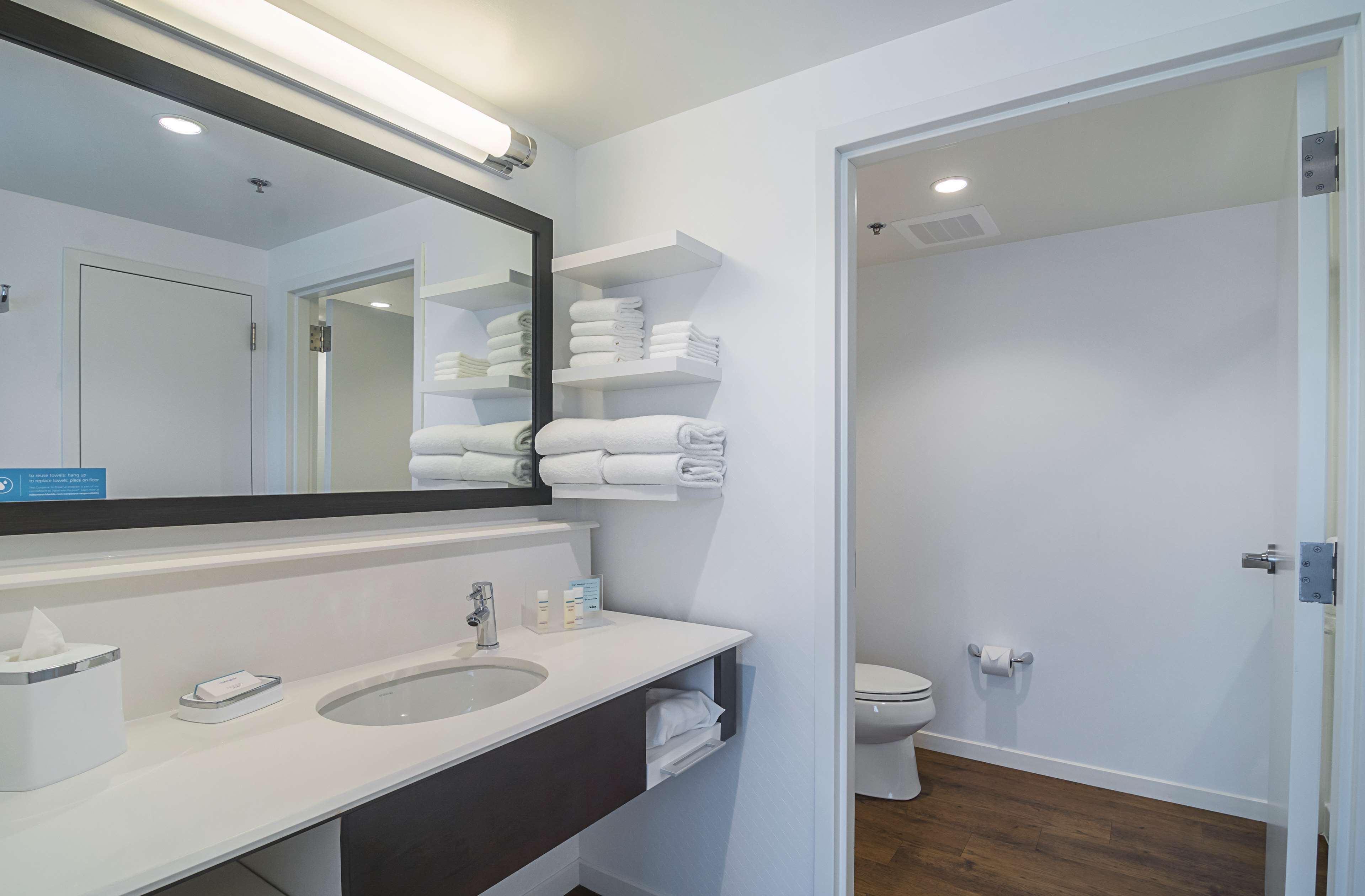 free toiletries, hair dryer, towels