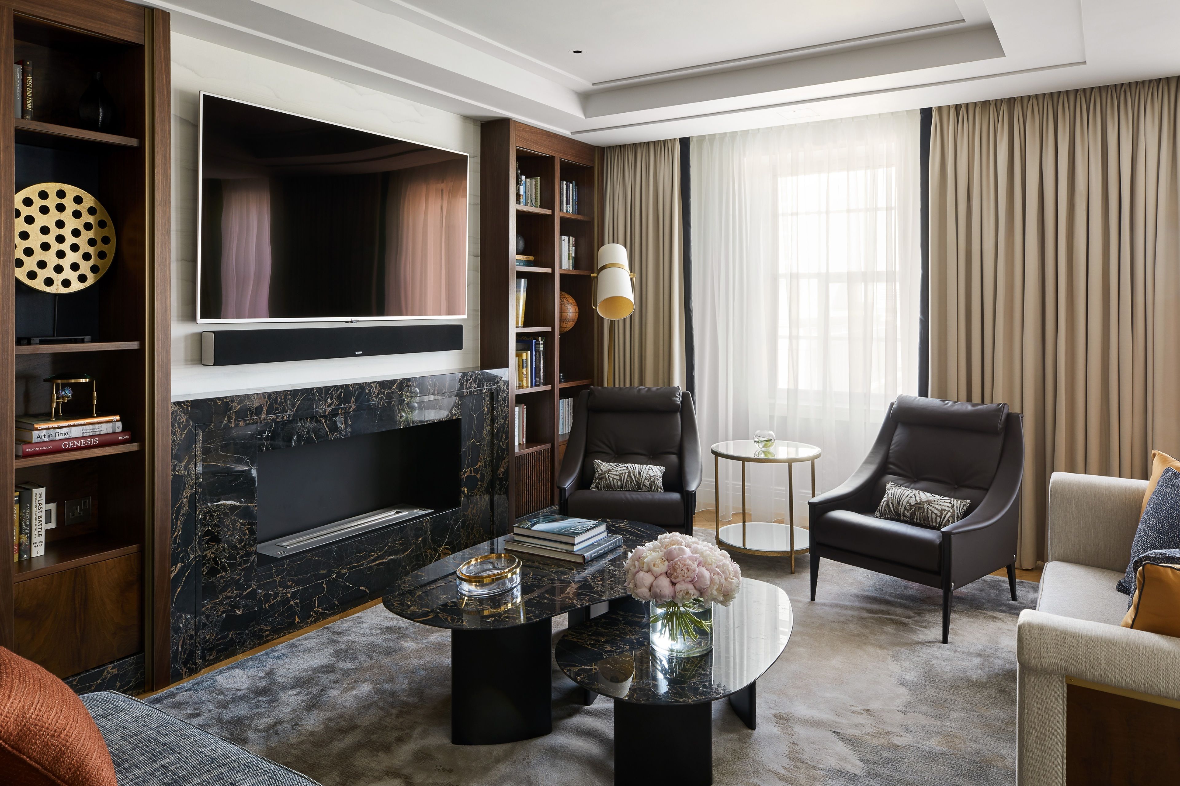 suite (three bedroom hotel residence) | living area | lcd tv, pay films