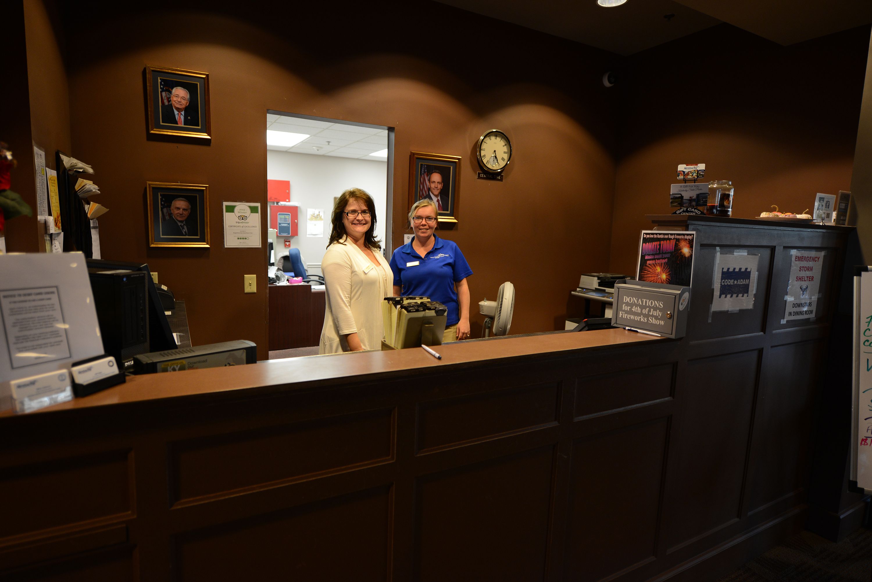 check-in/check-out kiosk