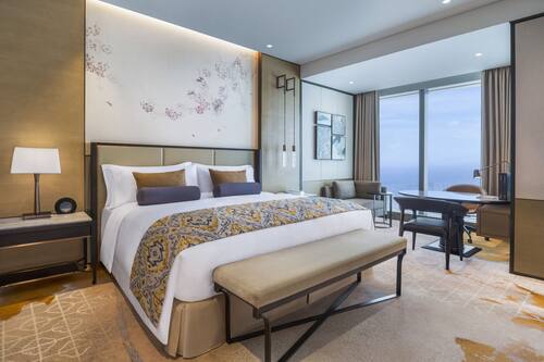 Premium bedding, down duvets, pillow-top beds, minibar