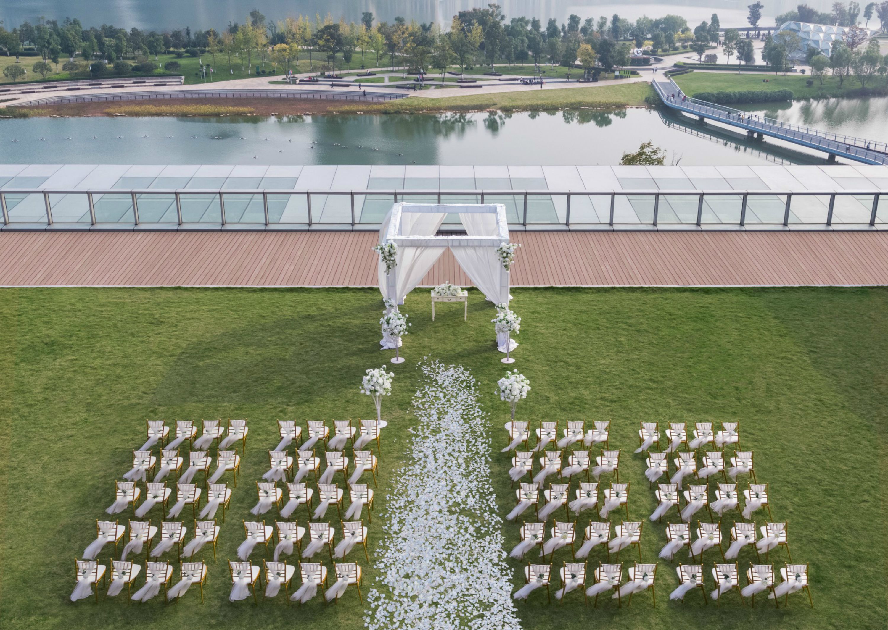 outdoor wedding area