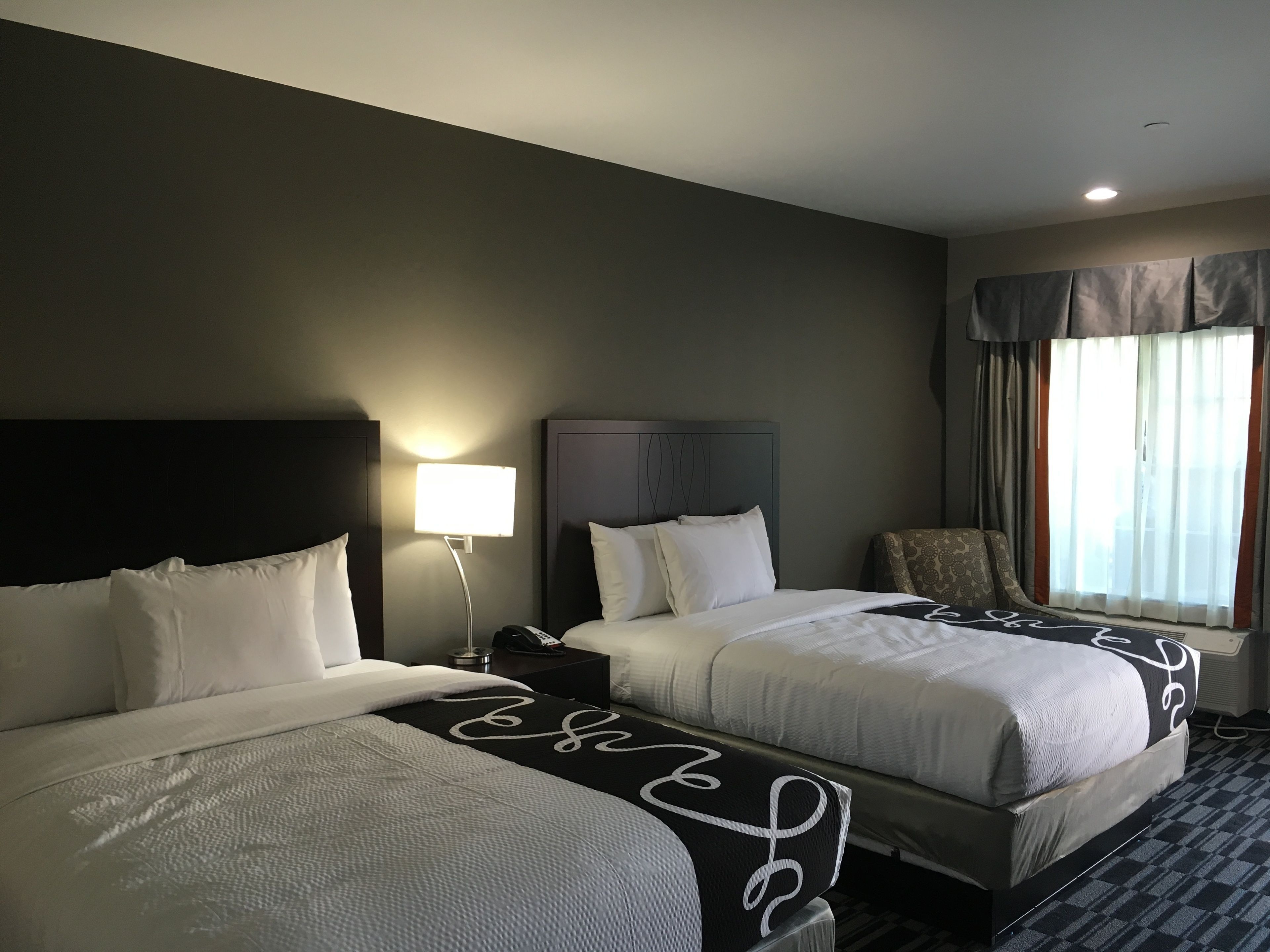 Premium bedding, desk, soundproofing, iron/ironing board