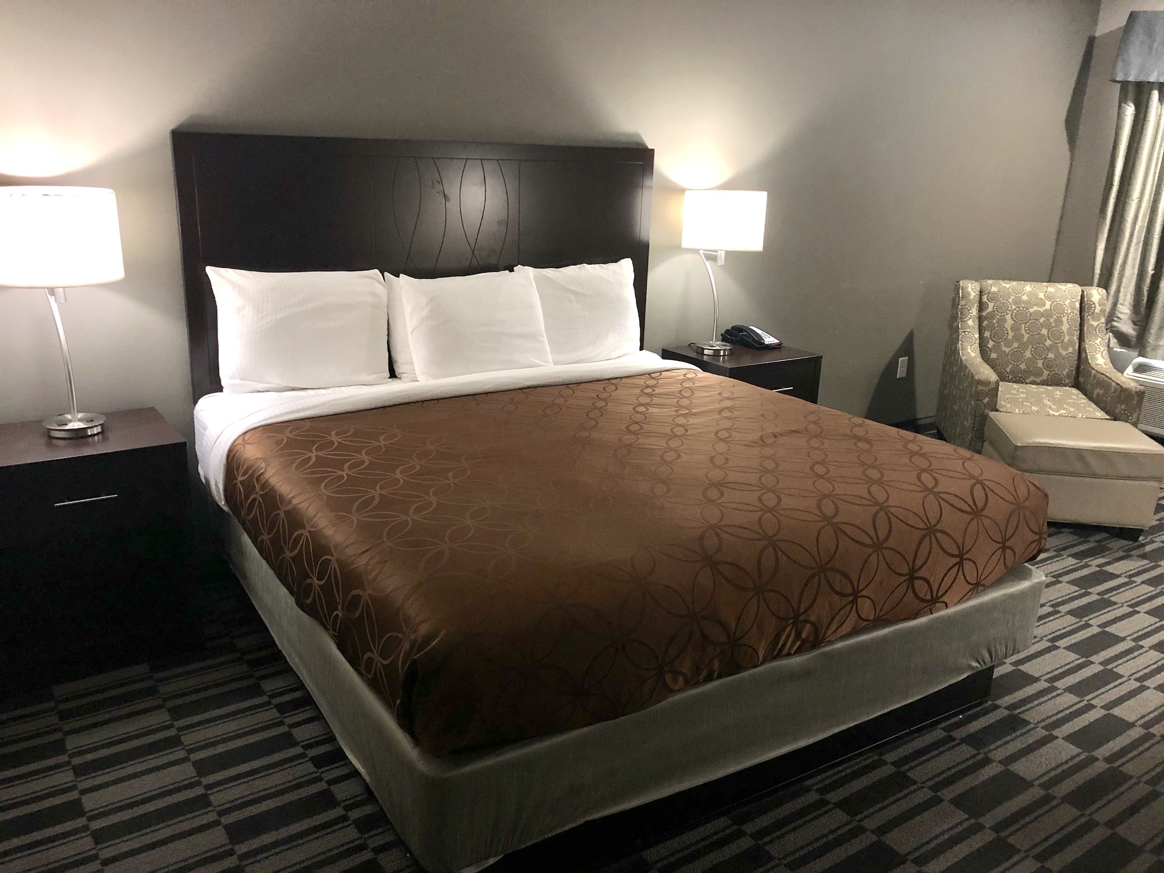 Premium bedding, desk, soundproofing, iron/ironing board