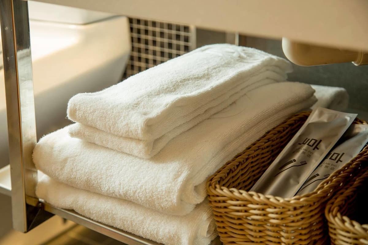 shower, free toiletries, hair dryer, slippers