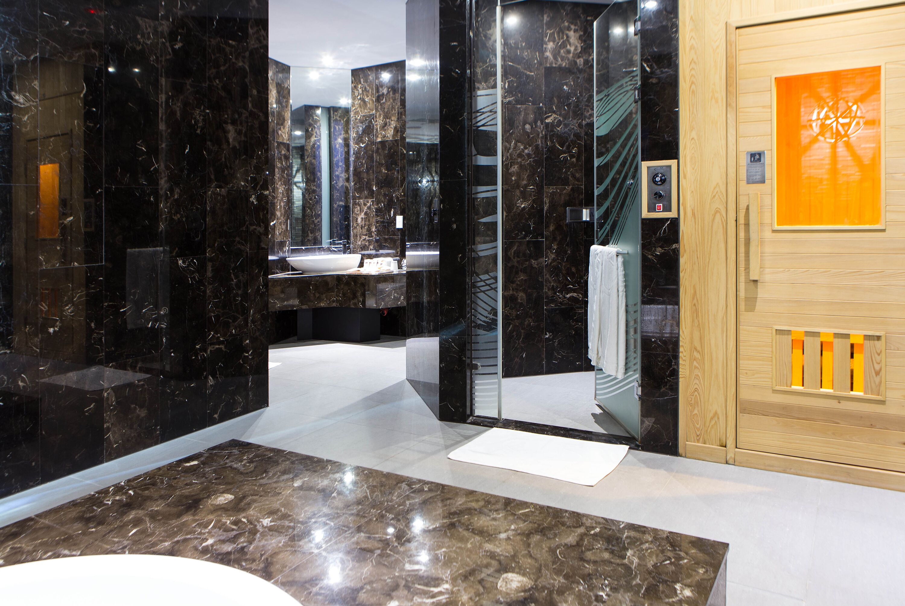 flagship suite check in time starts from 6pm | bathroom sink