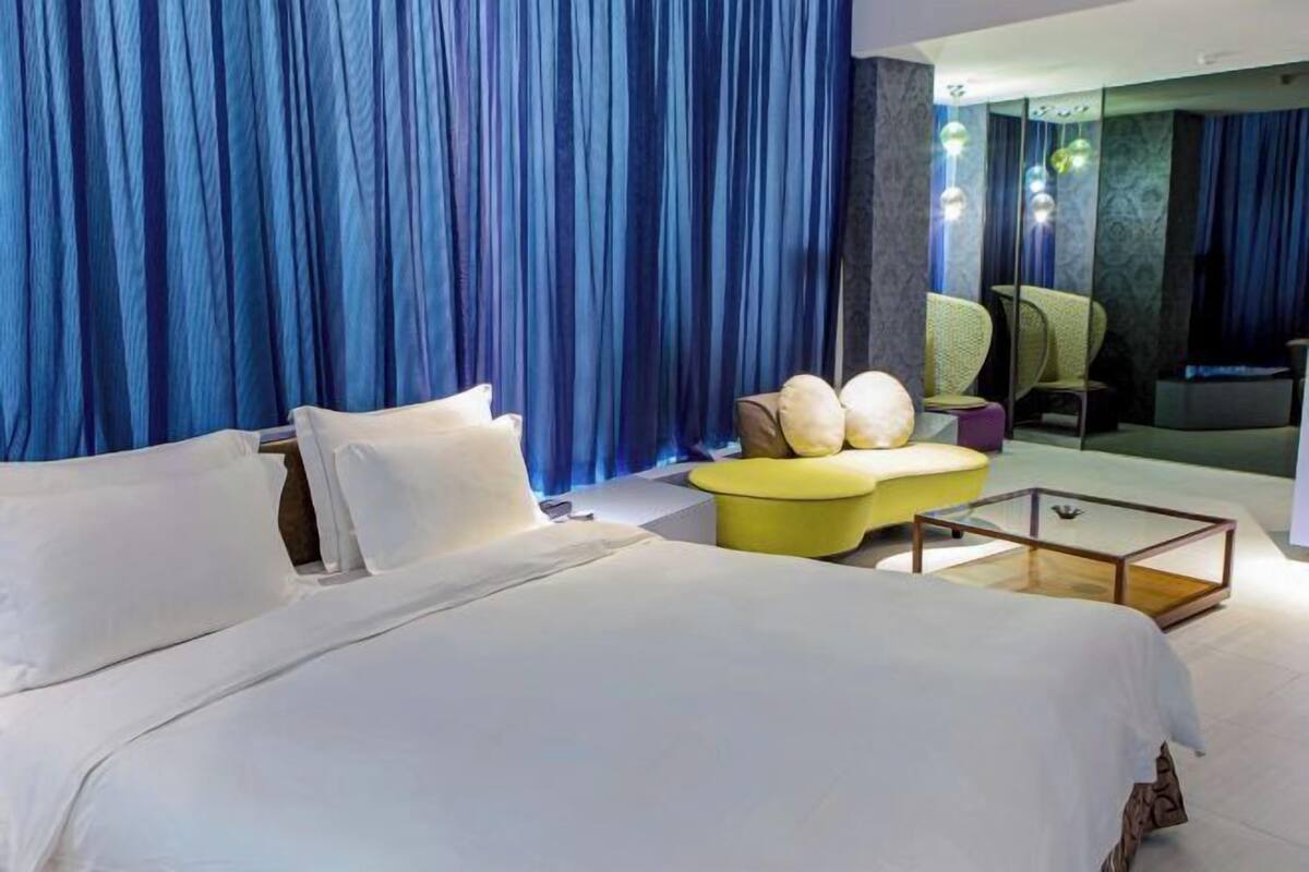 Desk, blackout curtains, iron/ironing board, free WiFi