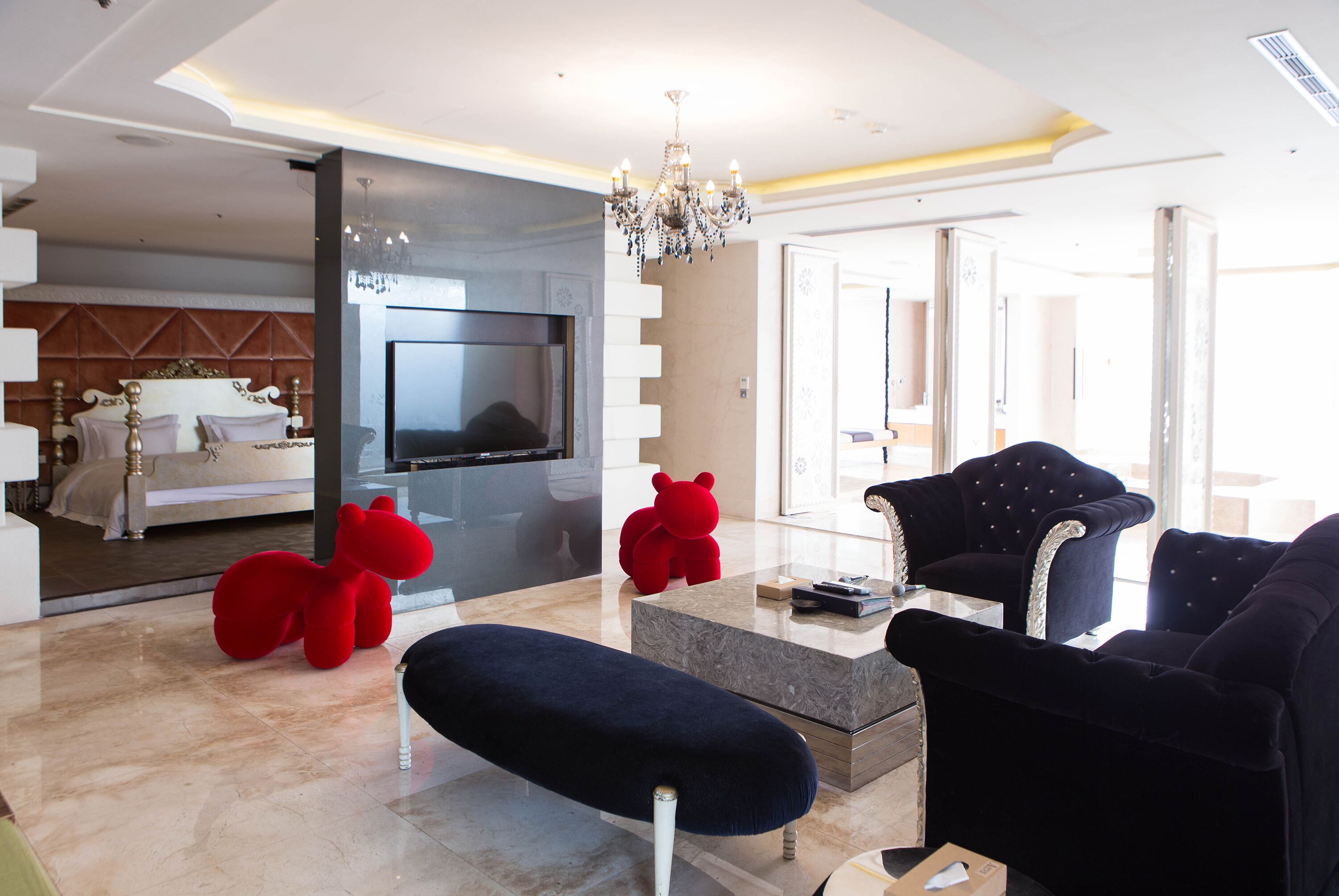 presidential suite (check in time starts from 6pm) | living area | 42-inch lcd tv with digital channels, tv