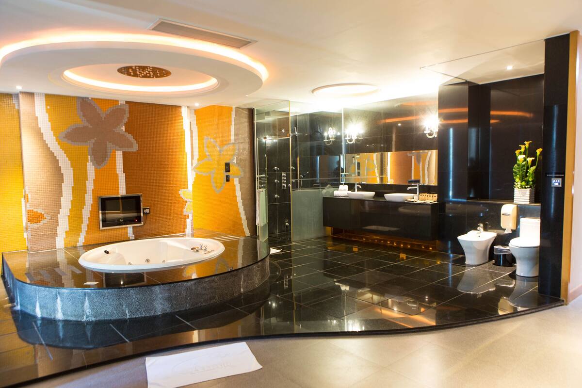 vip suite (check in time starts from 6pm) | desk, blackout curtains, iron/ironing board, free wifi