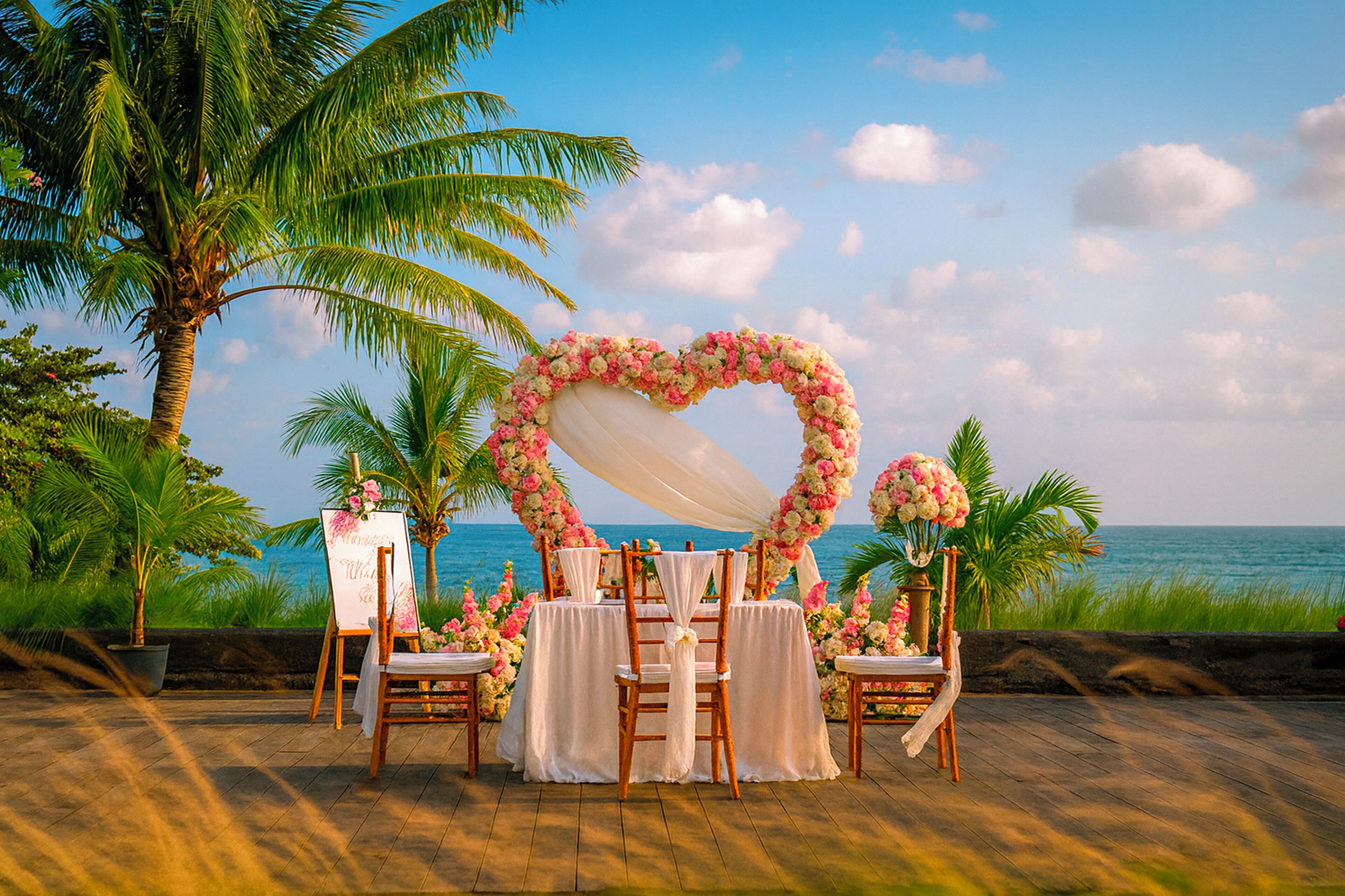 outdoor wedding area