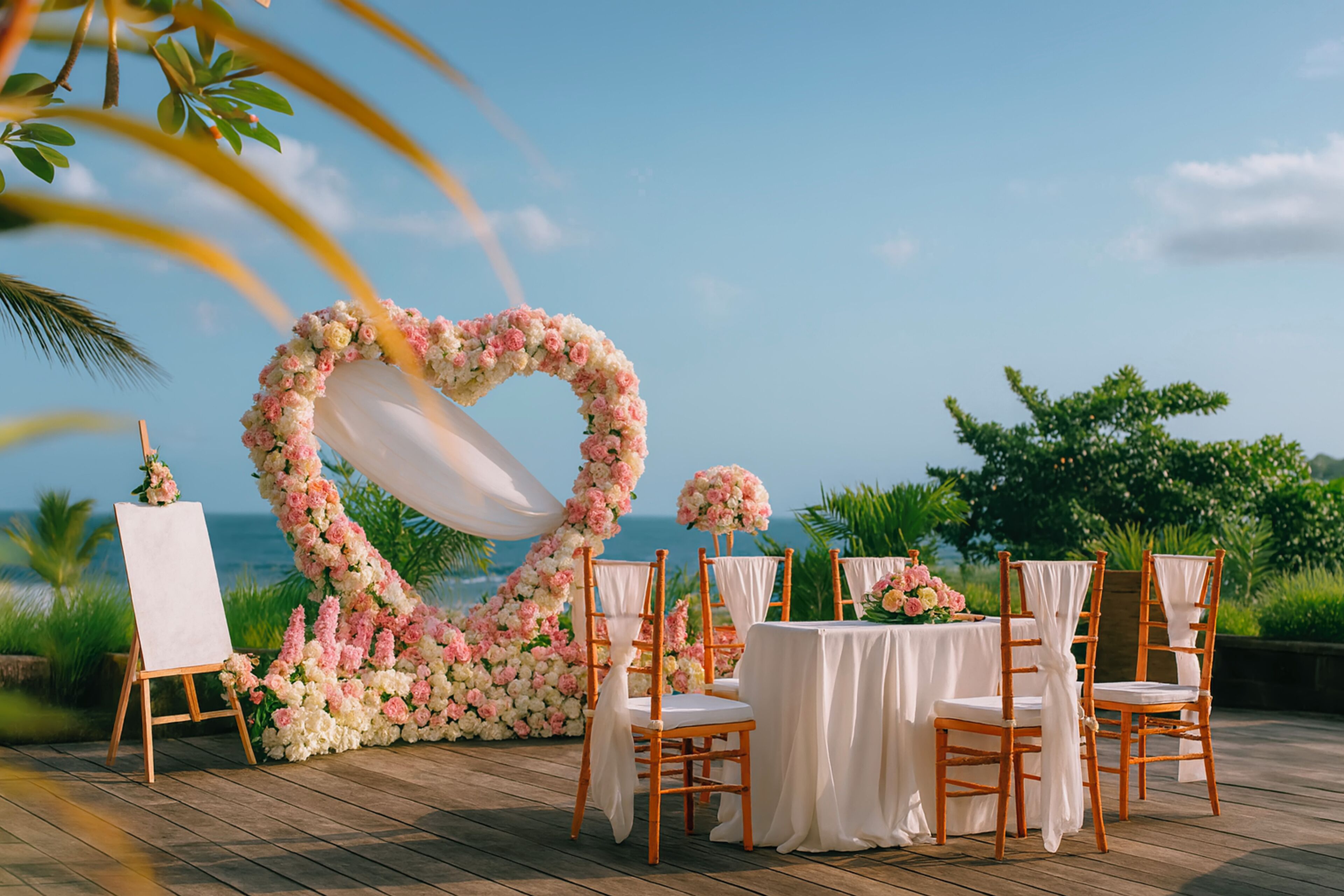 outdoor wedding area