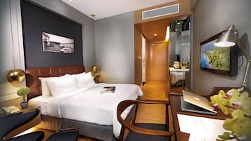Premium bedding, minibar, in-room safe, desk