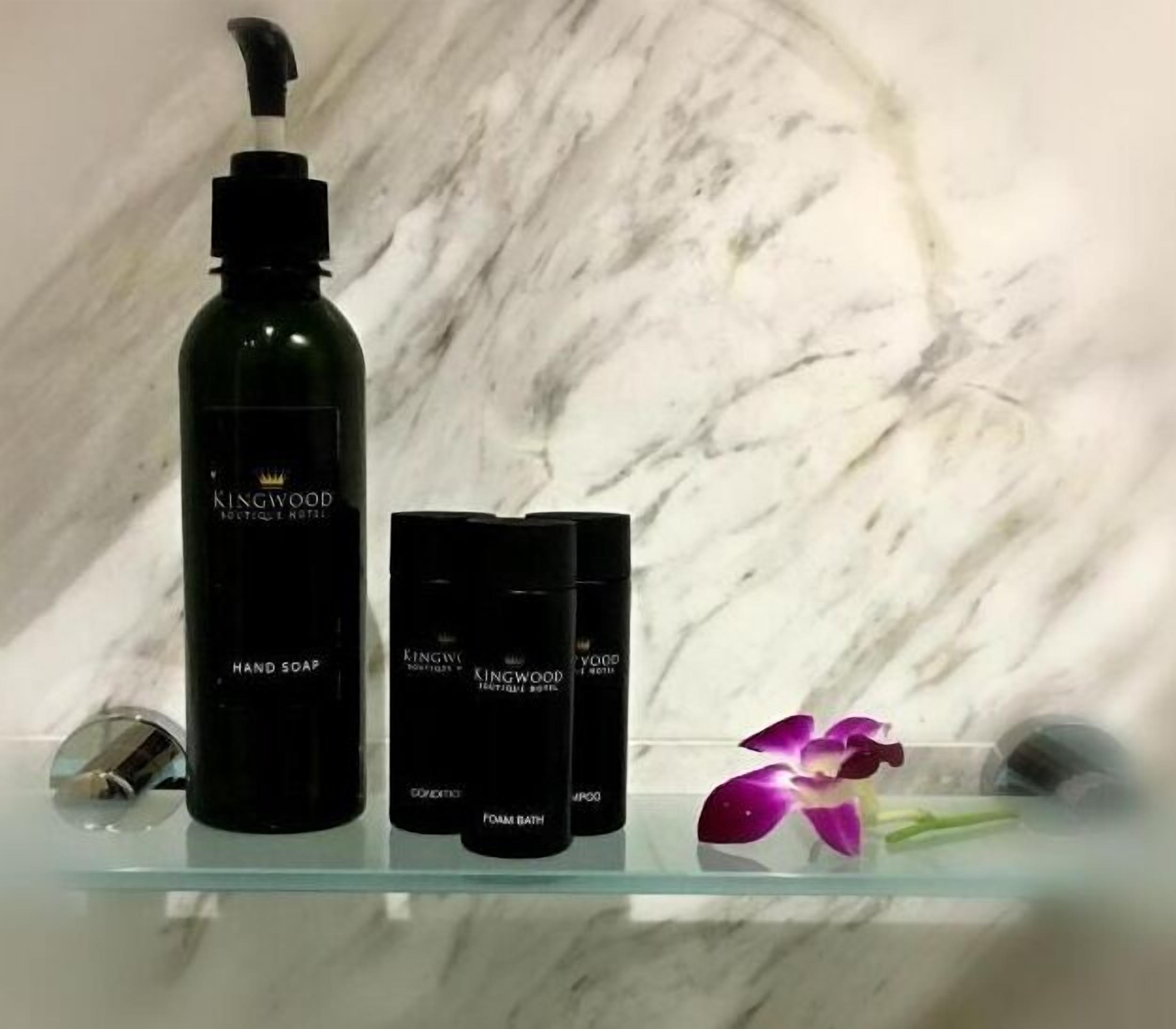 rainfall showerhead, free toiletries, hair dryer, bathrobes