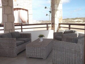 Apartamento, 1 habitación, frente al mar | Terraza o patio