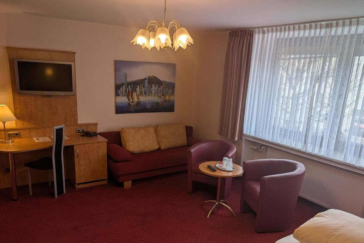 1 bedroom, hypo-allergenic bedding, in-room safe, desk