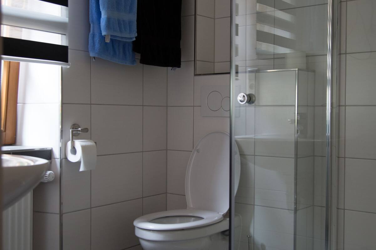 double room | bathroom | shower, free toiletries, hair dryer