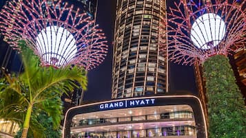 Experience the grandeur of this hotel, set amidst a vibrant cityscape with beautifully landscaped surroundings and a striking entrance.
