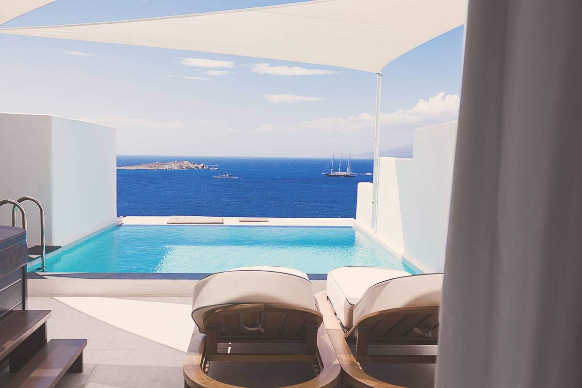 Suite, 2 Schlafzimmer (Outdoor Spa Jetted Tub, Ortigia) | Ausblick vom Zimmer