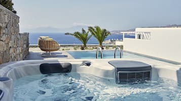 Junior suite, uitzicht op zee (Outdoor Spa Jetted Tub, Delos) | Kameruitzicht