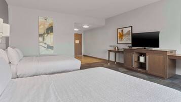 Room, 2 Queen Beds, Accessible, Non Smoking | Desk, laptop workspace, blackout drapes, iron/ironing board