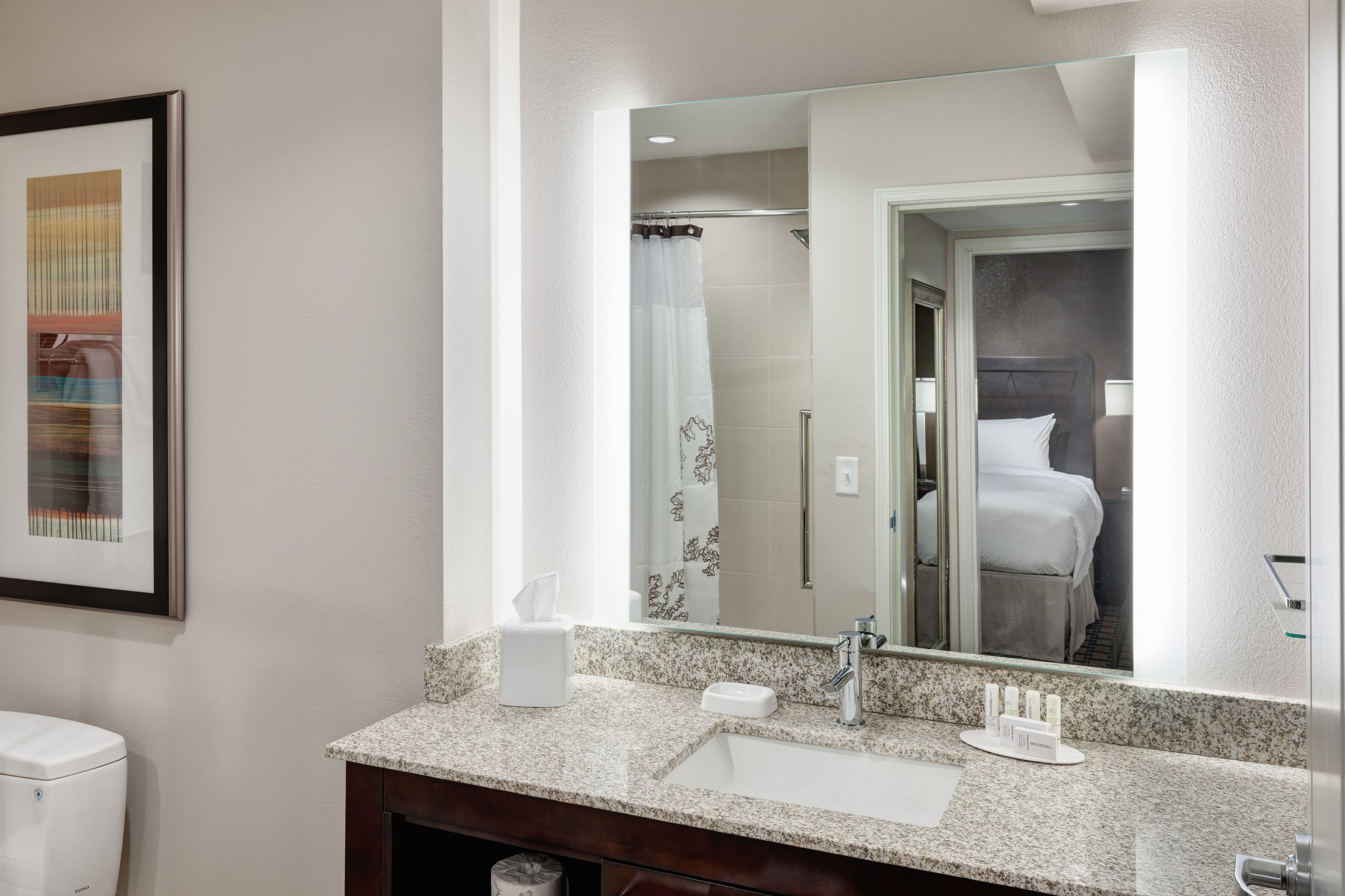 free toiletries, hair dryer, towels