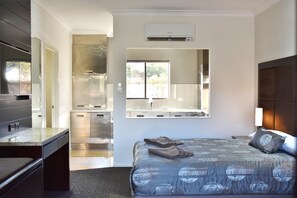 Premium bedding, desk, soundproofing, iron/ironing board