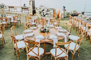 Outdoor wedding area