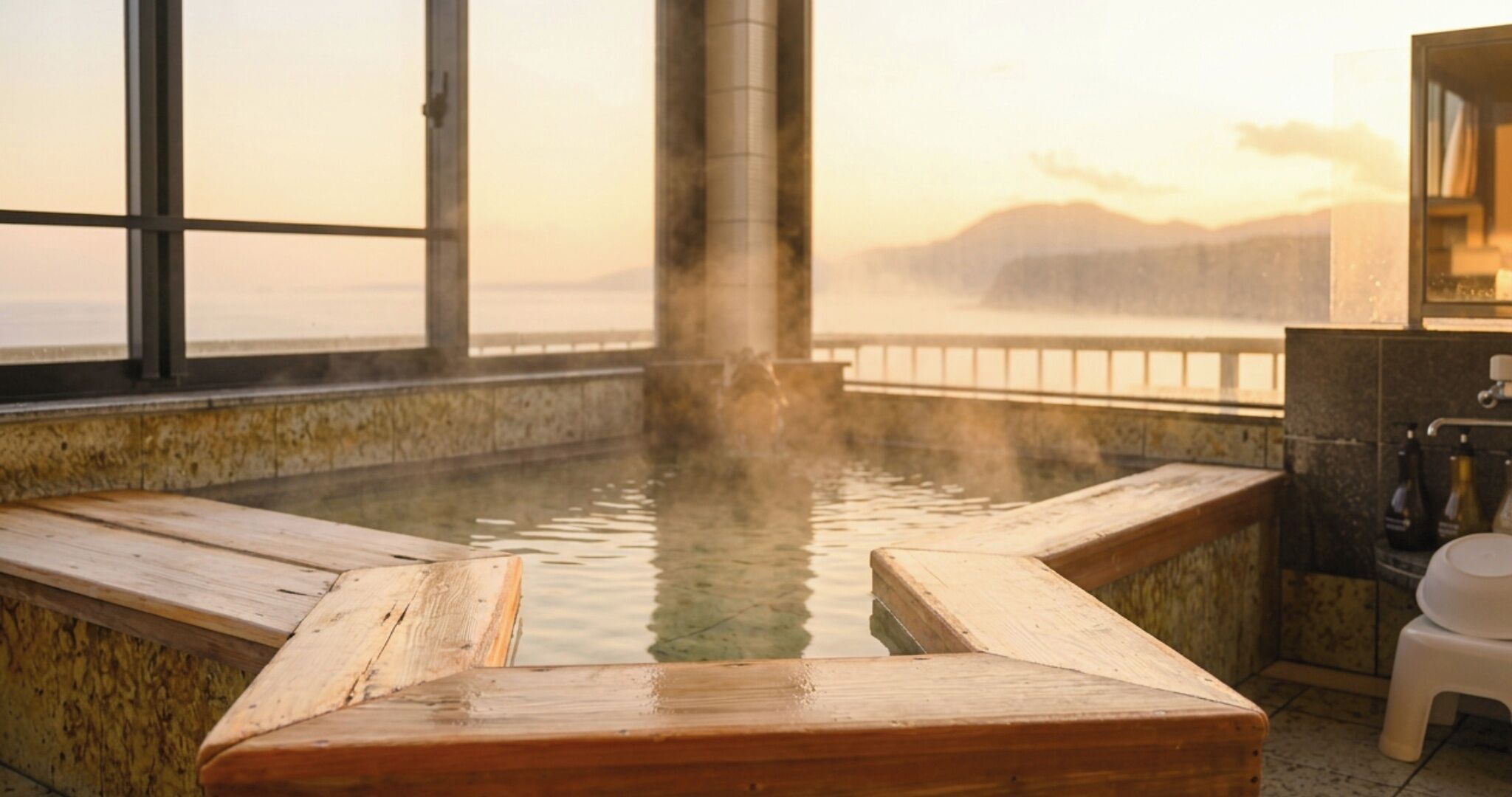 Bathtub, spring water tub, free toiletries, hair dryer
