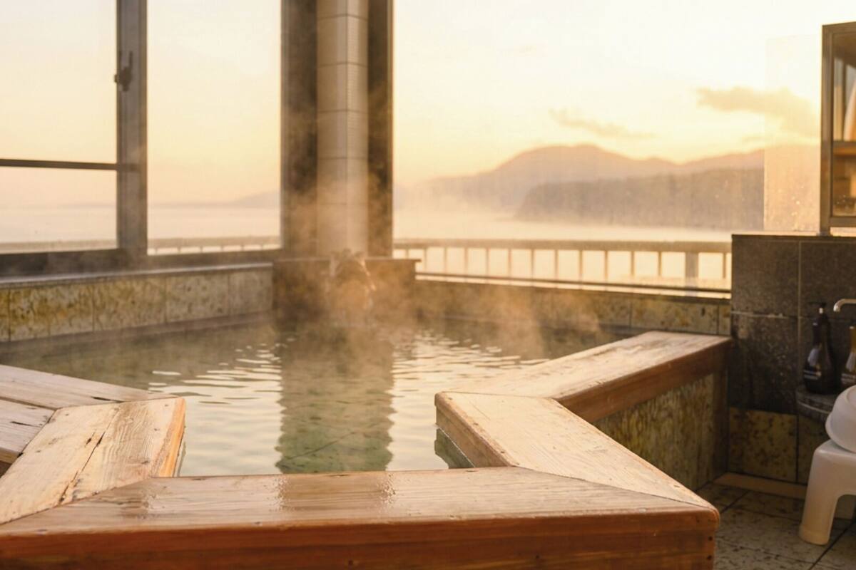 Bathtub, spring water tub, free toiletries, hair dryer