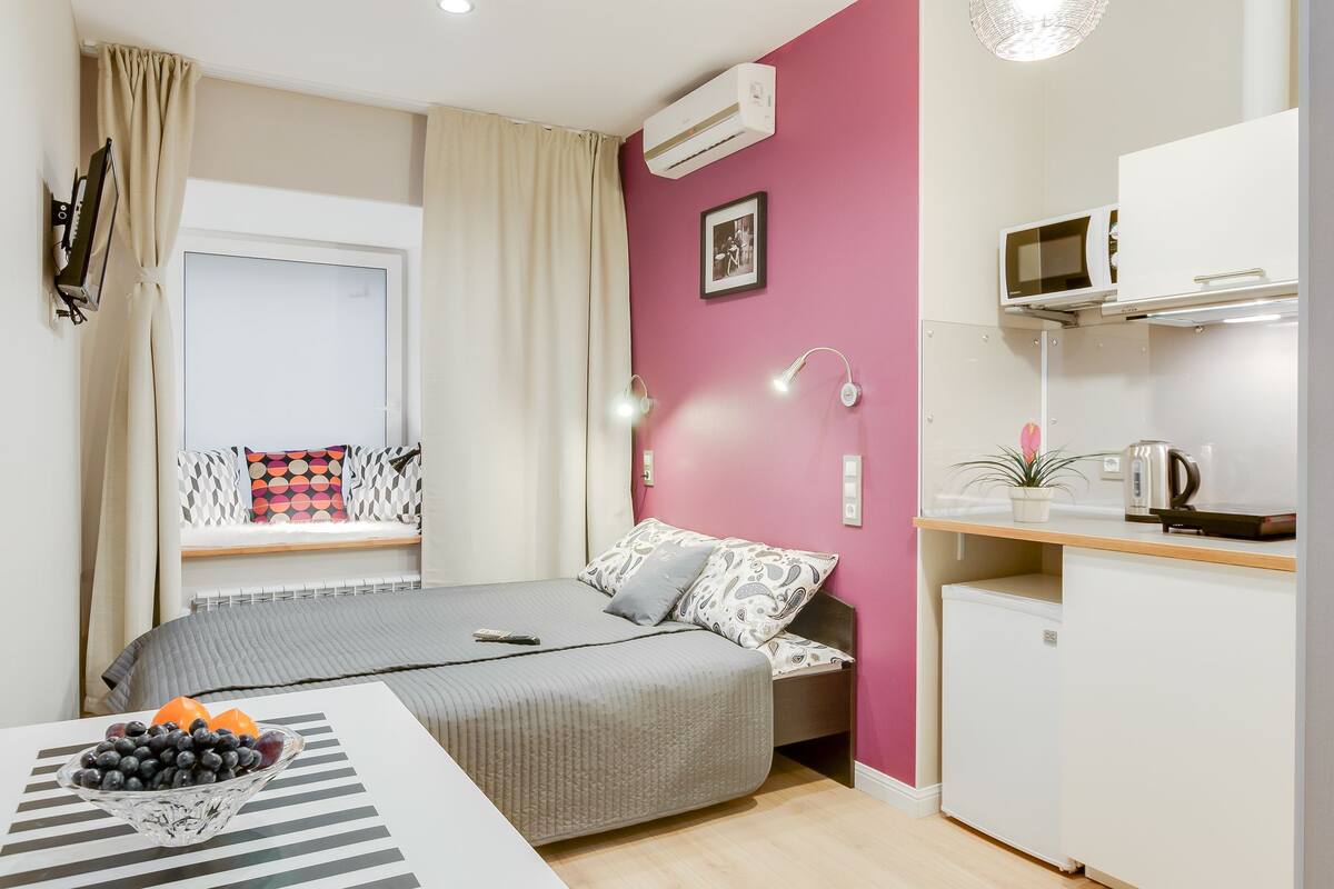 Habitación doble Confort, cocineta | Ropa de cama de alta calidad, escritorio y insonorización