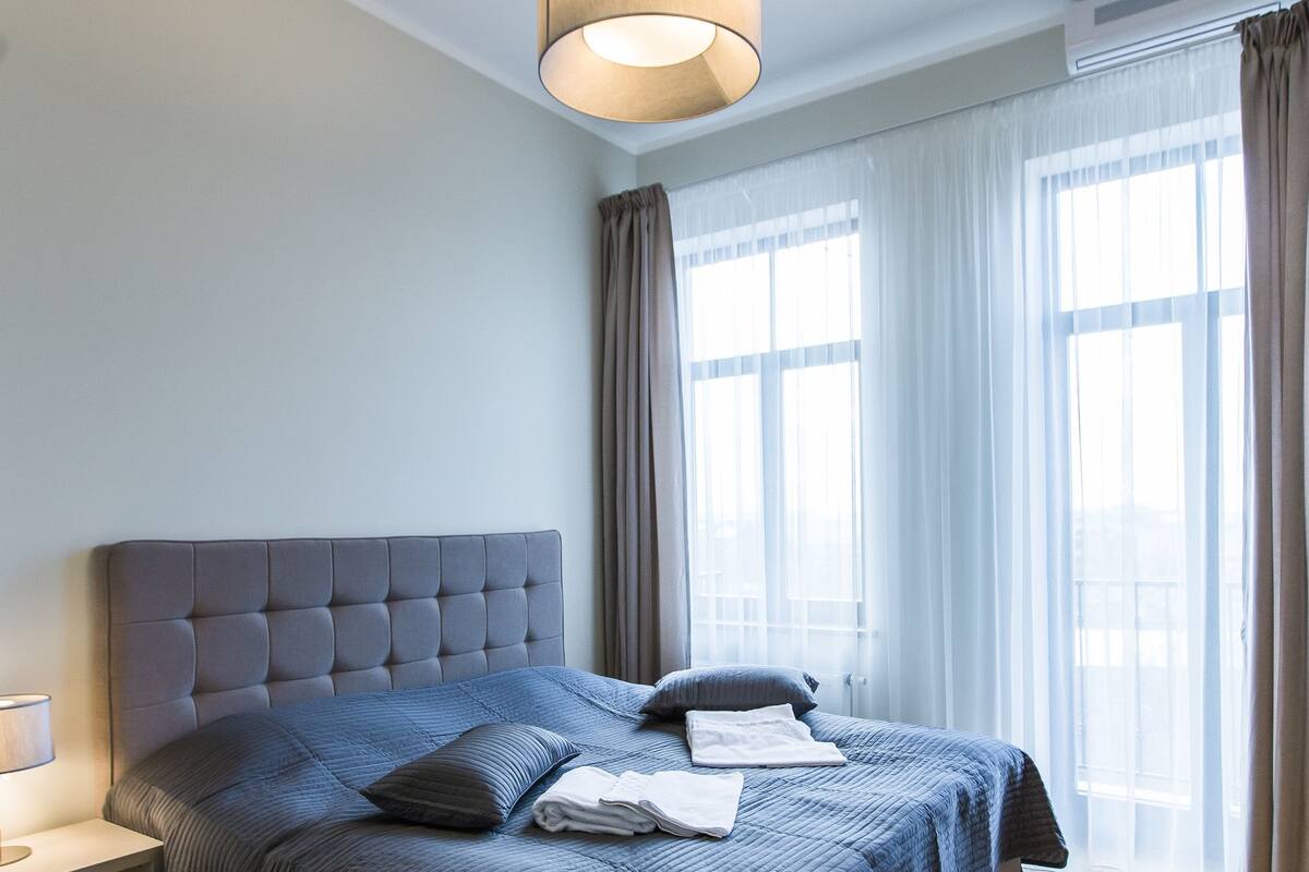 Superior Two-Bedroom Apartment with Balcony | Cadar kapas Mesir, peralatan tempat tidur premium, tilam berlapik, meja 