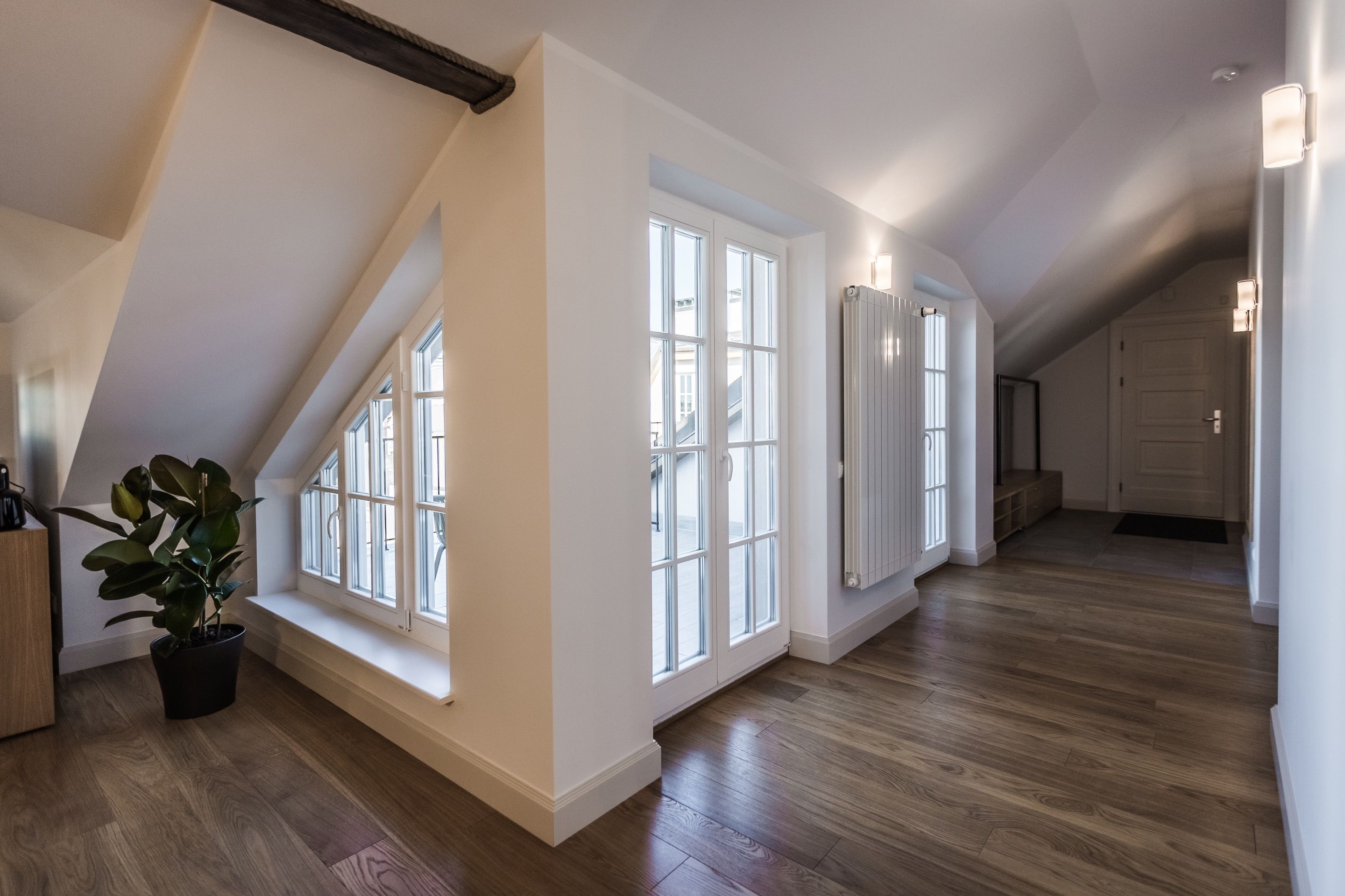 Penthouse Two-Bedroom Apartment with Terraces | Frette Italian sheets, premium bedding, pillow-top beds, minibar