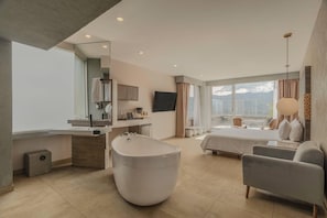 Suite, 1 King Bed, Non Smoking, Balcony (Efficiency) | Premium bedding, in-room safe, individually decorated, soundproofing