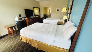 Desk, free WiFi, bed sheets