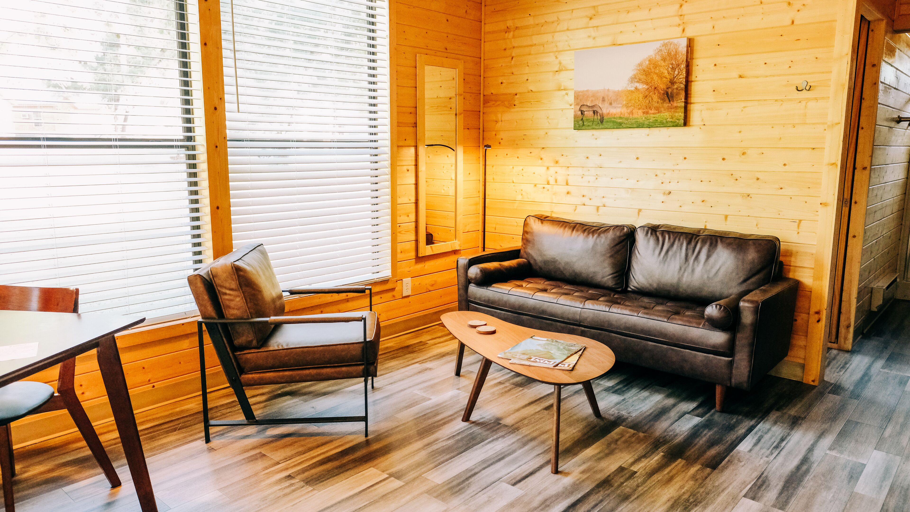 Deluxe Cabin, 1 Queen Bed, Non Smoking, Garden View | Living area