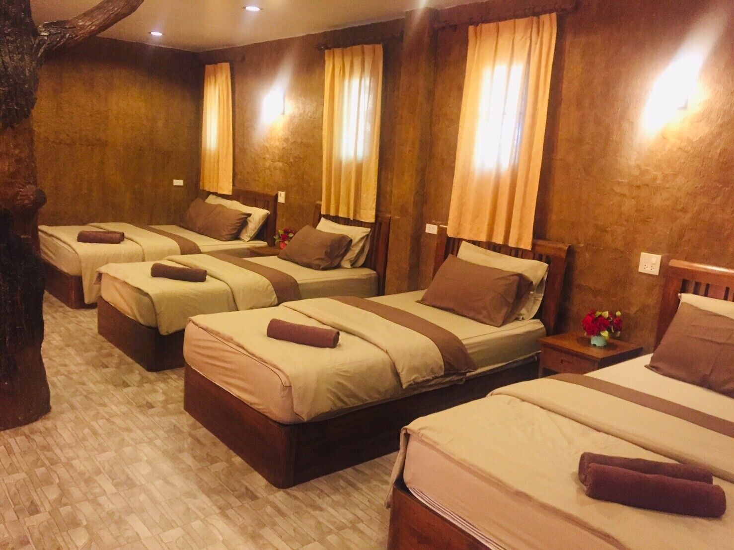 family room | blackout curtains, free wifi, bed sheets