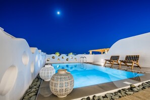 Vila luxo, 2 quartos, piscina particular | Roupas de cama de algodão egípcio, roupas de cama premium