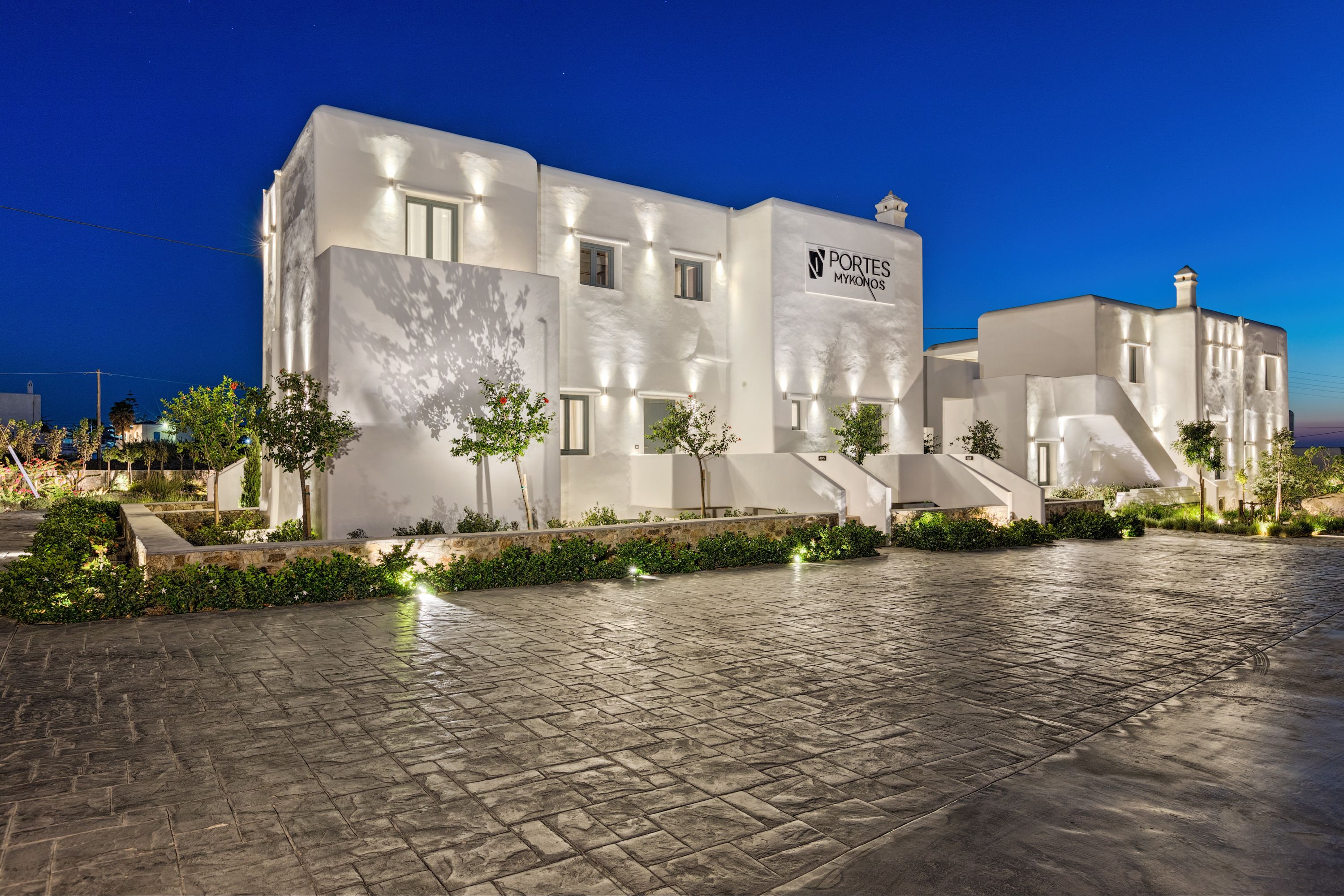 front of property – evening/night