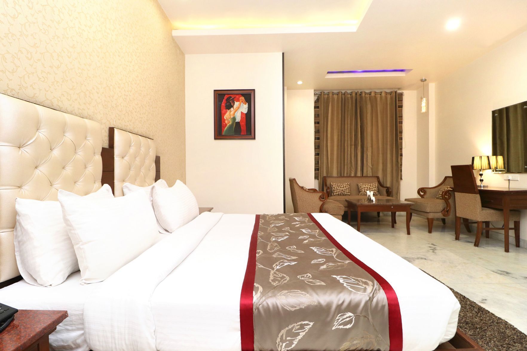 Premium bedding, minibar, in-room safe, desk