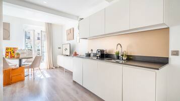 1 Bedroom apartment city view - 38m2 | Private kitchen | Fridge, microwave, stovetop, espresso maker