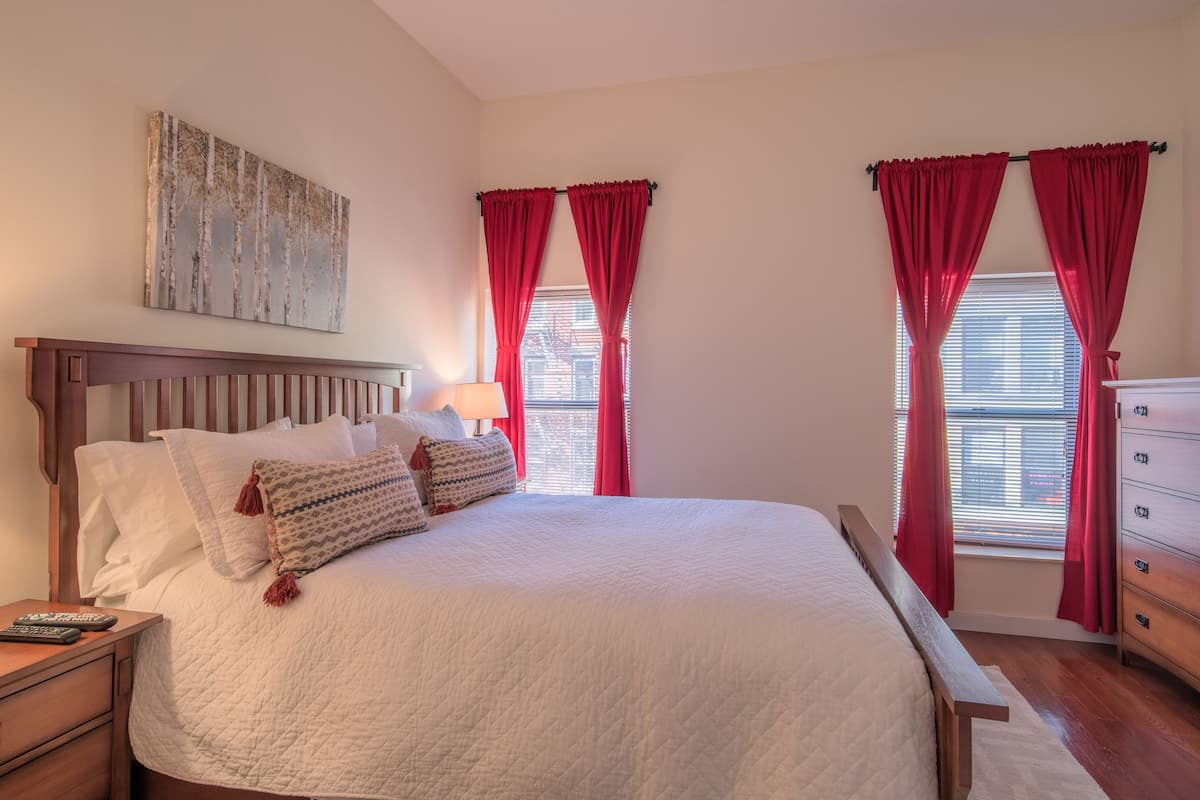 Premium bedding, down duvets, memory-foam beds, iron/ironing board