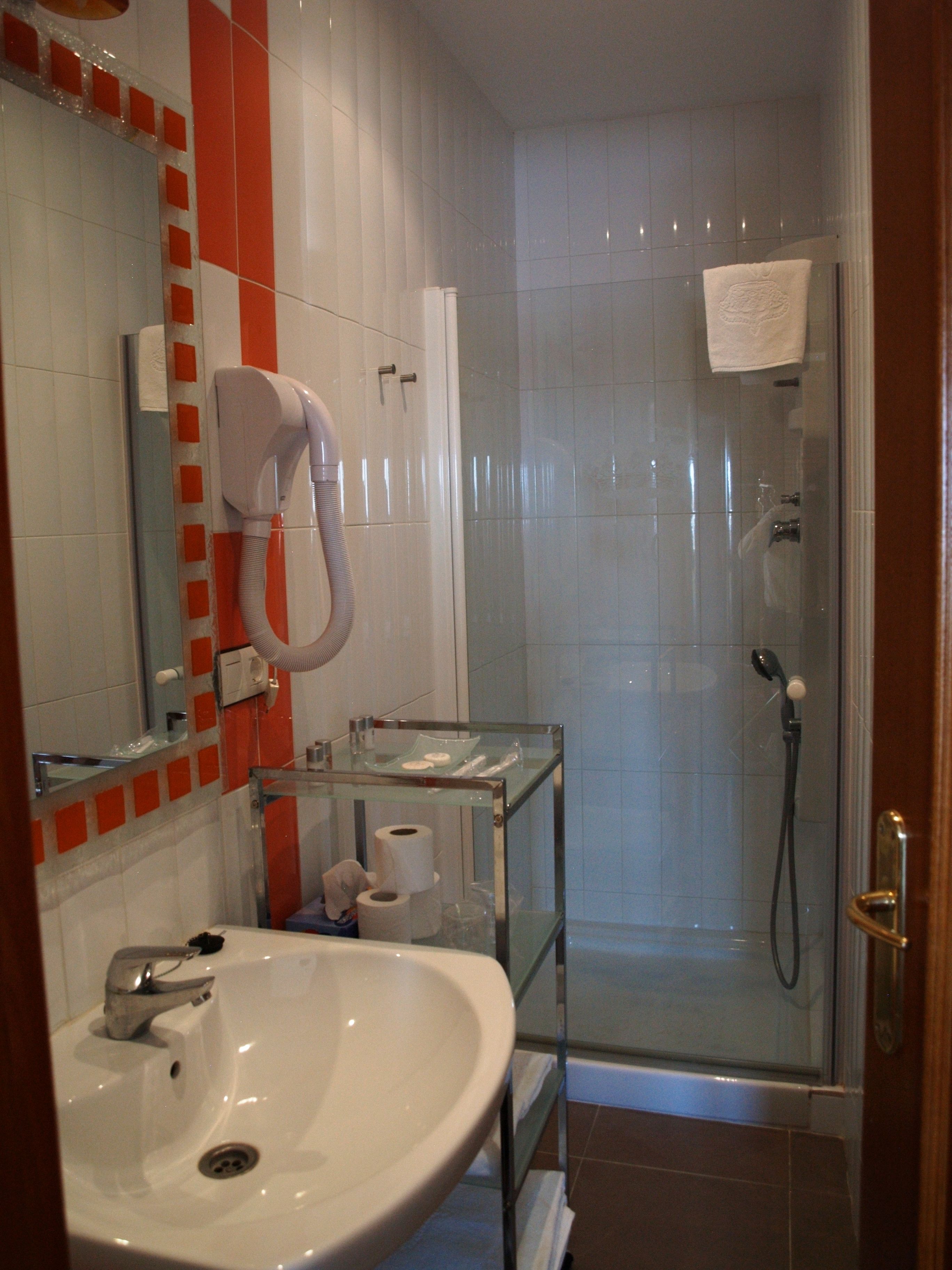 free toiletries, hair dryer, towels