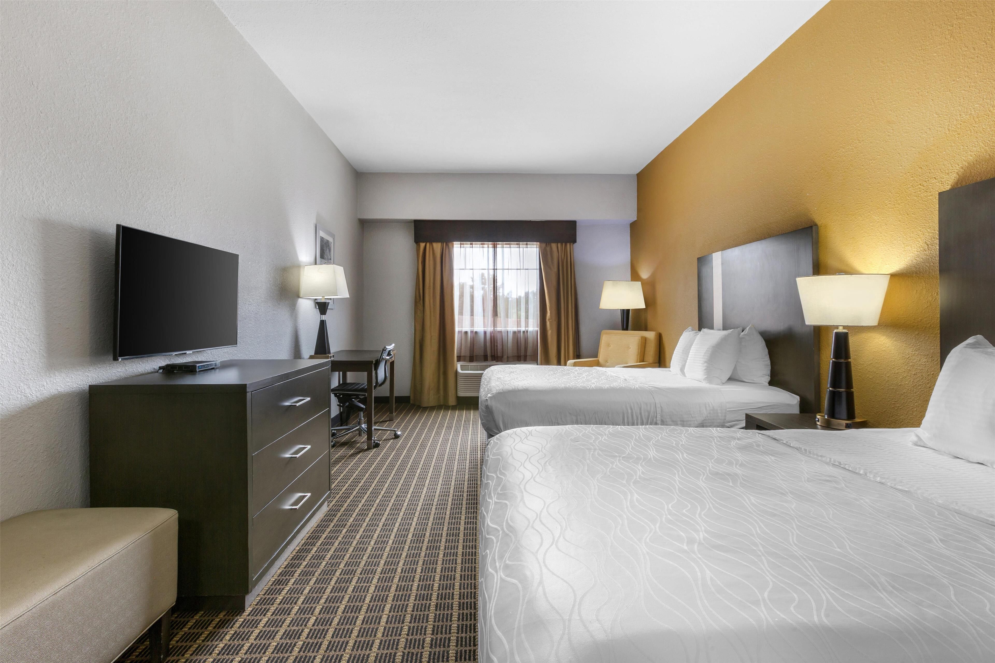 pillow-top beds, in-room safe, desk, laptop workspace