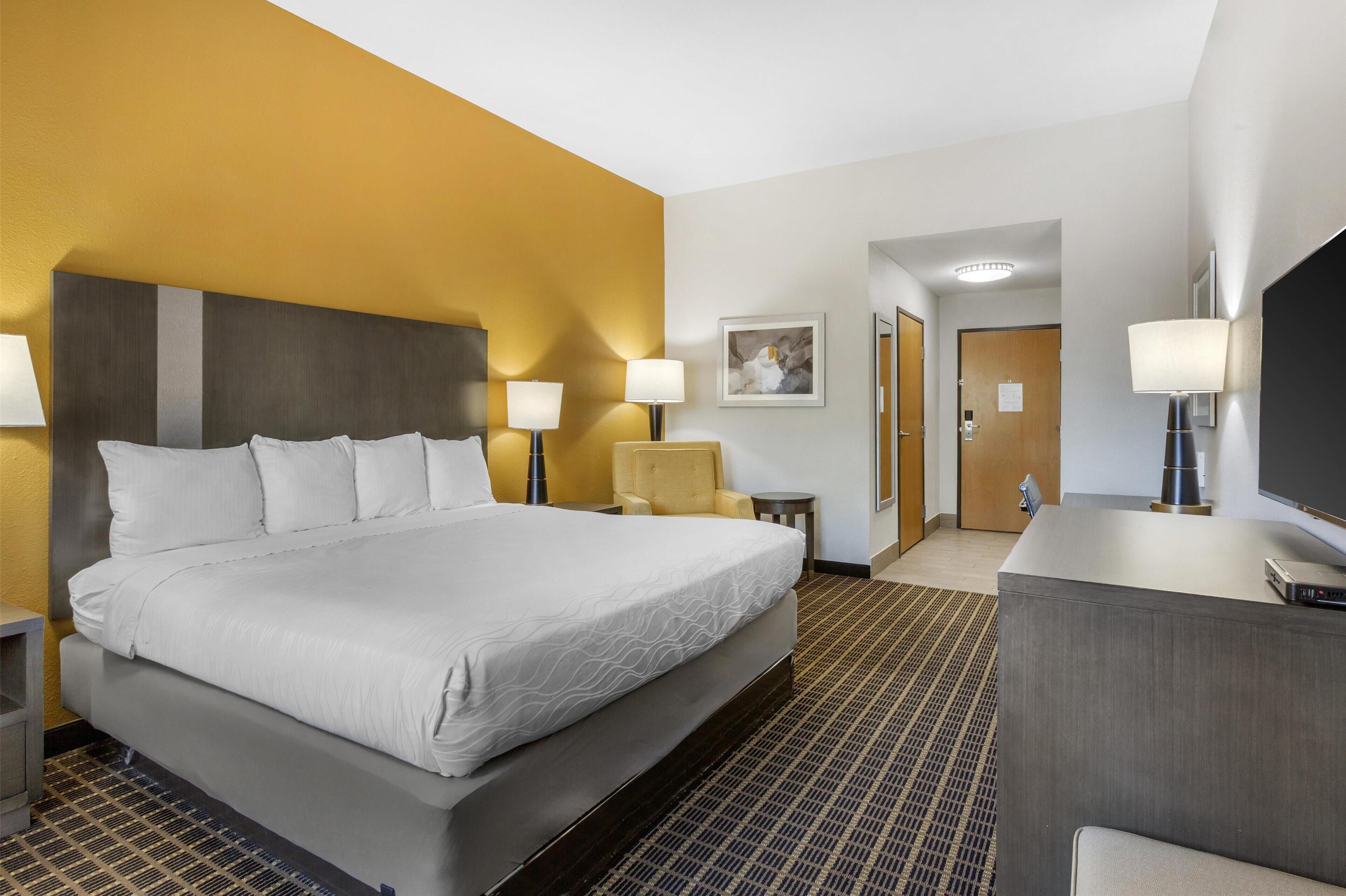 pillow-top beds, in-room safe, desk, laptop workspace