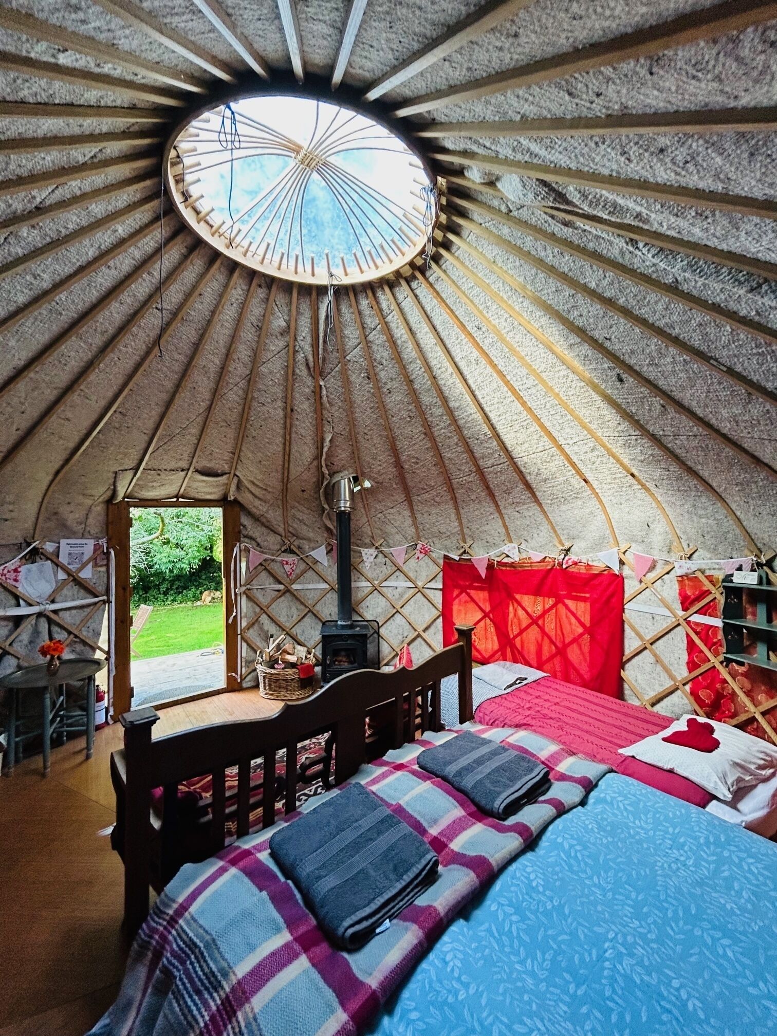 Tent (18ft Yurt) | Premium bedding, iron/ironing board, free WiFi